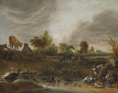 Landskap med djur av Cornelis Saftleven