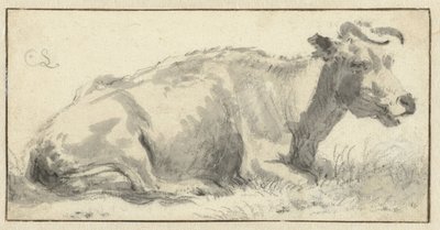 Liggande ko, till höger av Cornelis Saftleven