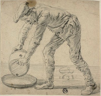Man med en fat av Cornelis Saftleven