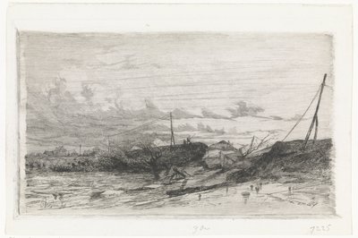 Vallbrott i Arnhem, 1855 av Cornelis Springer
