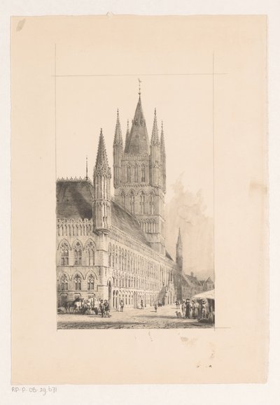 Tydsalen i Ypres Rådhus från 1200-talet av Cornelis Springer