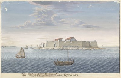 Hammenhiel Fort i Ceylon Han[t fo]rtres hammenhiel van keijs att se. (titel på objekt) av Cornelis Steiger