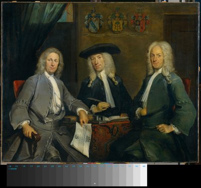 Tre föreståndare för kirurgiska skrået av Cornelis Troost