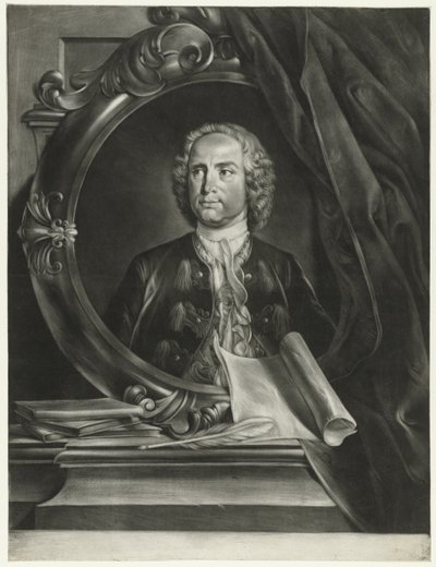Porträtt av kompositören Pietro Antonio Locatelli 1695-1764 av Cornelis Troost