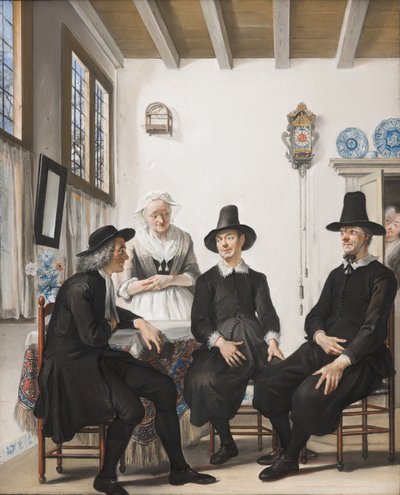 Saartje Jans blir tillfrågad om sin hand i äktenskapet, 1738 av Cornelis Troost