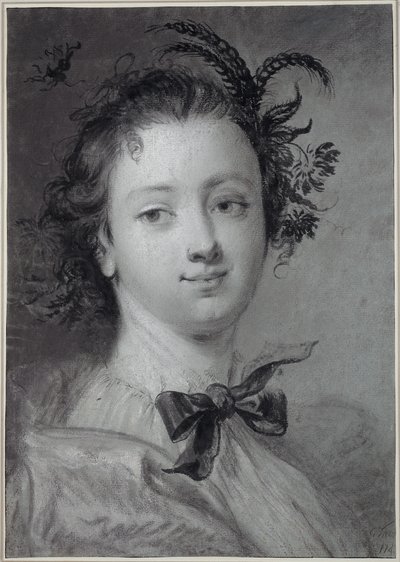 Ung kvinna som personifikation av sommaren av Cornelis Troost