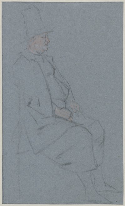 Sittande kvacksalvare, profil till höger av Cornelis Troost
