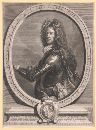 Kurfursten av Bayern Maximilian II Immanuel (gravyr) av Cornelis Vermeulen