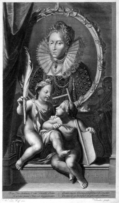 Elizabeth I, drottning av England och Irland. av Cornelis Vermeulen