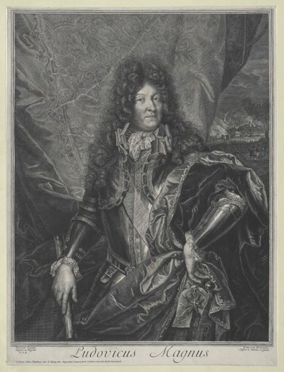 Kung Ludvig XIV av Frankrike (gravyr) av Cornelis Vermeulen
