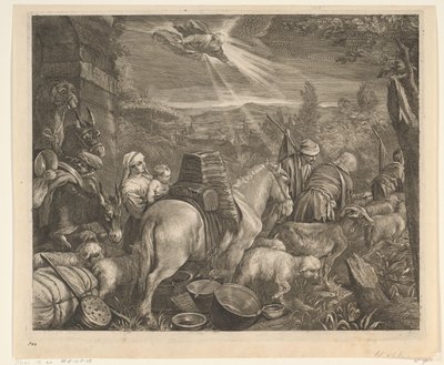 Abraham lämnar Haran Chelations (serietitel) av Cornelis Visscher (II)