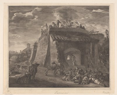Grote kalkoven Chelations (serietitel) av Cornelis Visscher (II)