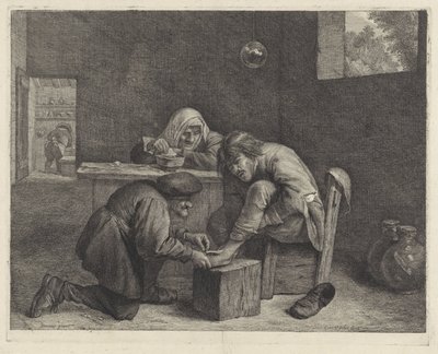 Man med en läkare av Cornelis Visscher (II)