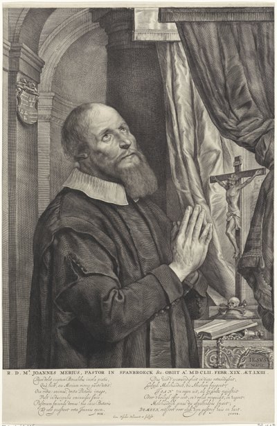 Porträtt av Joannes van der Meer av Cornelis Visscher (II)