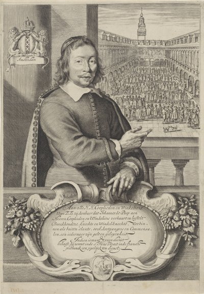 Visitkort av Johannes de Paep av Cornelis Visscher (II)