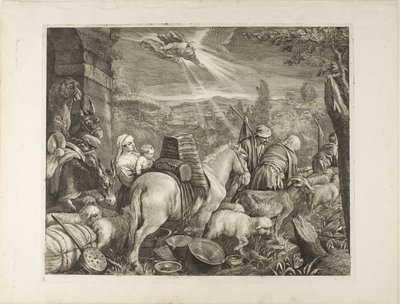 Abraham lämnar Haran (Abrahams kallelse) av Cornelis Visscher