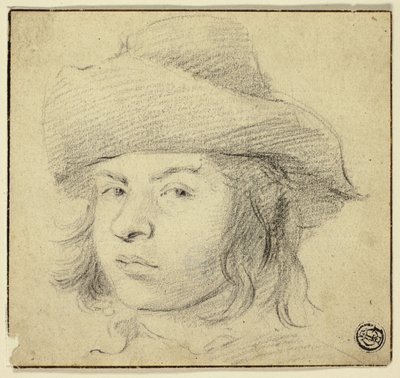 Byst av ung man med hatt av Cornelis Visscher