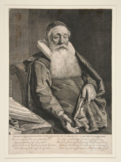 Gellius de Bouma, evangelisk präst i Zutphen av Cornelis Visscher