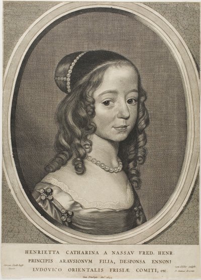 Henrietta Catharina, prinsessa av Oranien Nassau, ur Nio porträtt av Cornelis Visscher