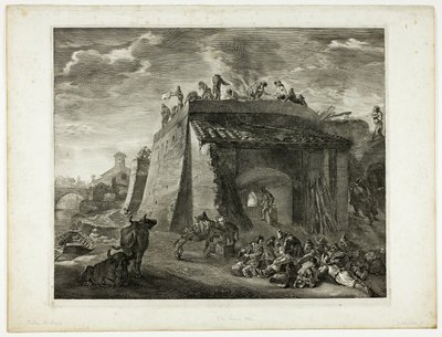Lime-Kiln, från Cabinet Reynst av Cornelis Visscher