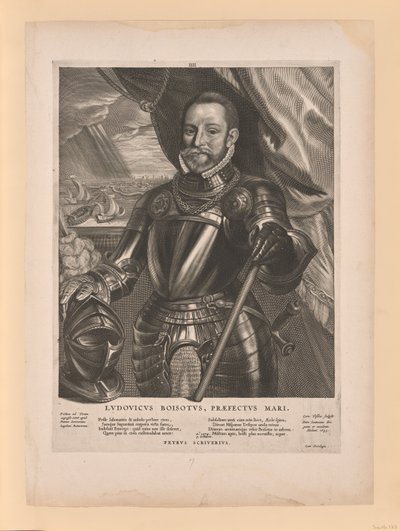 Louis av Boisot, amiral av Zeeland, från Quatuor Personae av Cornelis Visscher