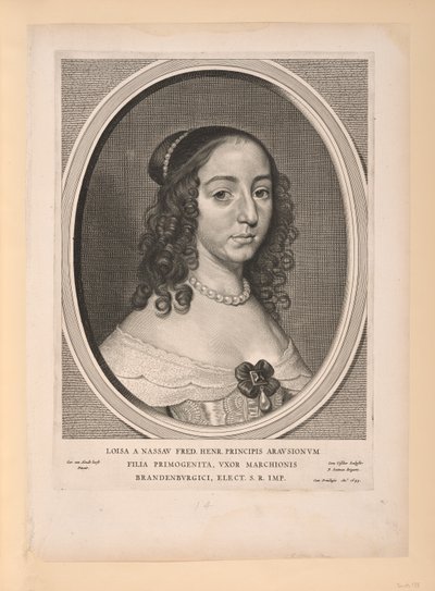 Louise Henrietta, prinsessa av Oranien Nassau, ur Nio porträtt av Cornelis Visscher