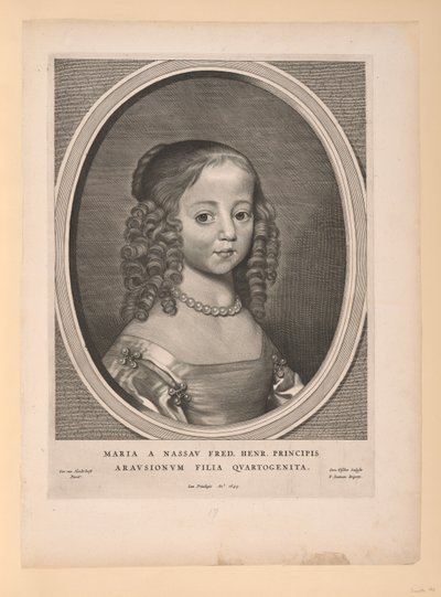 Mary, prinsessa av Oranien Nassau, ur Nio porträtt av Cornelis Visscher