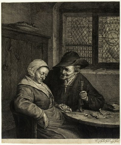 Gammal man och kvinna av Cornelis Visscher