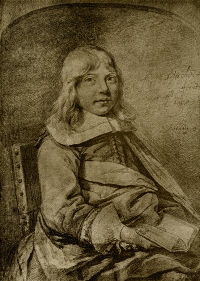 Porträtt av en elva år gammal pojke av Cornelis Visscher