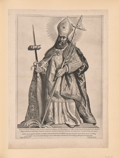 Saint Boniface, från Helgon i norra och södra Nederländerna av Cornelis Visscher