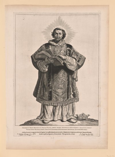 Saint Werenfridus, från Helgon i norra och södra Nederländerna av Cornelis Visscher