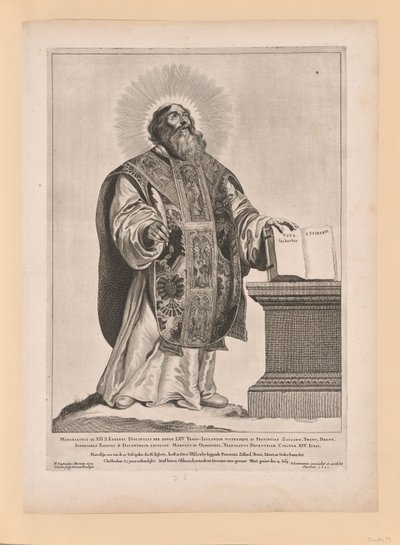 Saint Wulfram, från Helgon i norra och södra Nederländerna av Cornelis Visscher