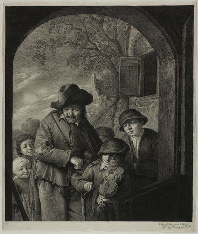 Hurdy-Gurdy-spelaren av Cornelis Visscher