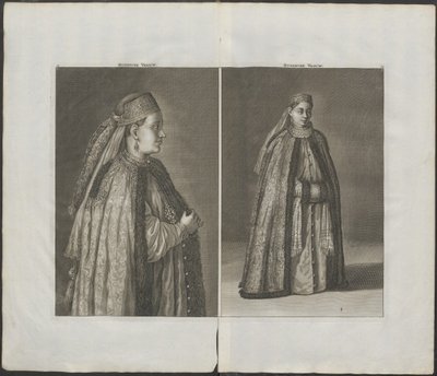 Rysk kvinna Från: Reser tvärs över Moskva, 1711 av Cornelis de Bruijn