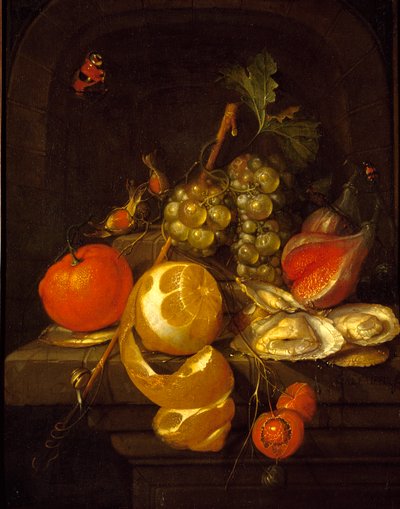 Stilleben med frukt och ostron, mitten av 1650-talet av Cornelis de Heem