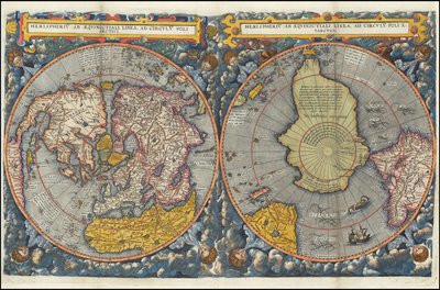 Hemispheriu ab Aequinoctiali Linea, ad Circulu Poli Atarctici - färglagd av Cornelis de Jode