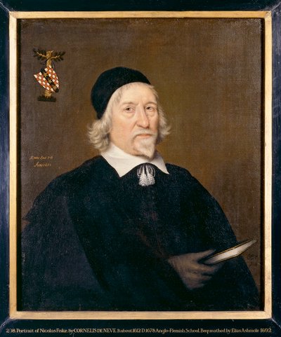 Porträtt av en man, kallad Nicholas Fiske, 1651 av Cornelis de Neve