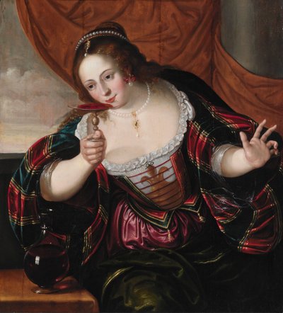 Porträtt av en dam av Cornelis de Vos
