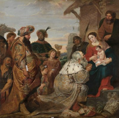 De vise männens tillbedjan av Cornelis de Vos