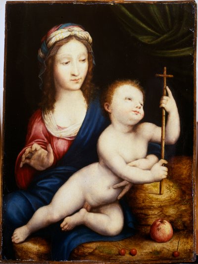 Madonnan och barnet av Cornelis van Cleve