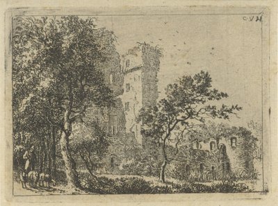Ruinerna av Duurstede slott av Cornelis van Hardenbergh