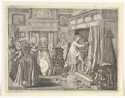 sovrumsscen av Cornelis van Kittensteyn