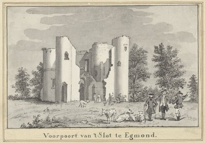 Ruinerna av slottet i Egmond av Cornelis van Noorde (attributed to)