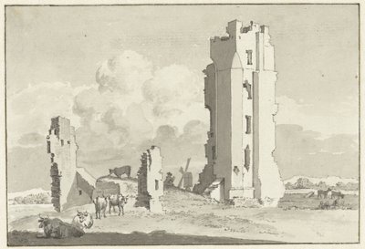 Ruinerna av huset i Cleves nära Haarlem av Cornelis van Noorde