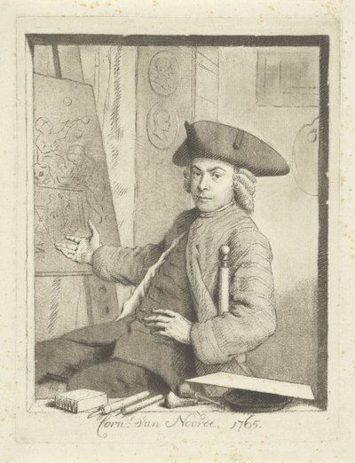 Självporträtt av Cornelis van Noorde av Cornelis van Noorde