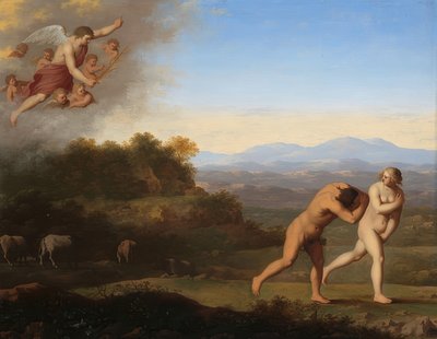 Utvisningen från paradiset. Efter 1646 av Cornelis van Poelenburch