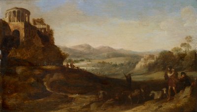 Herdar i Campagna, 1620-1667 av Cornelis van Poelenburgh