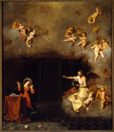 Bebådelse till Maria av Cornelis van Poelenburgh