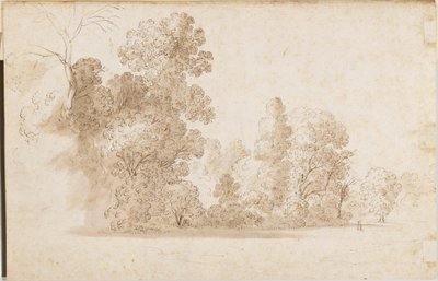 Ett skogslandskap av Cornelis van Poelenburgh or Poelenburch