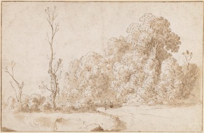 Ett skogslandskap av Cornelis van Poelenburgh or Poelenburch